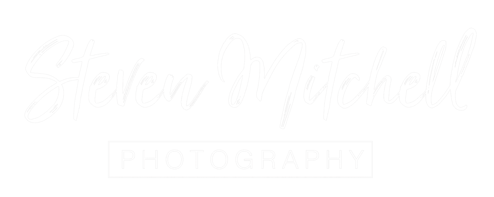 Steven Mitchell Photography logo in elegant white script on black